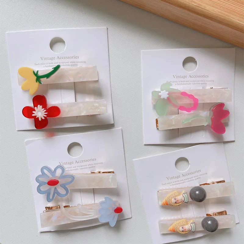 

Acrylic Flower Hairpin Hair Clips Duckbill Clip Hair Barrette Accessories