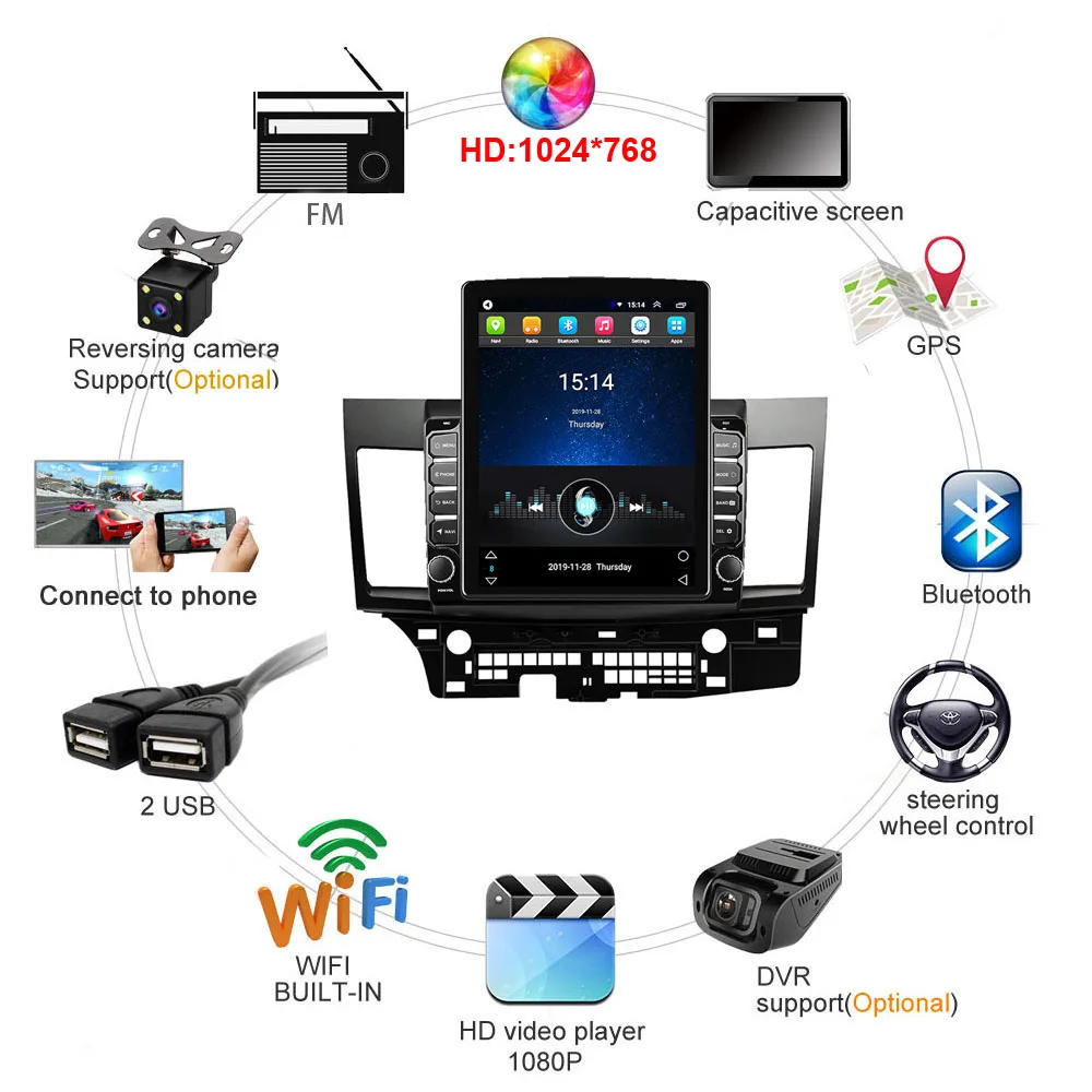Eastereggs 2 Din 2.5D 9 7 &quotТесла экран Автомобильный мультимедийный плеер gps навигатор WI FI