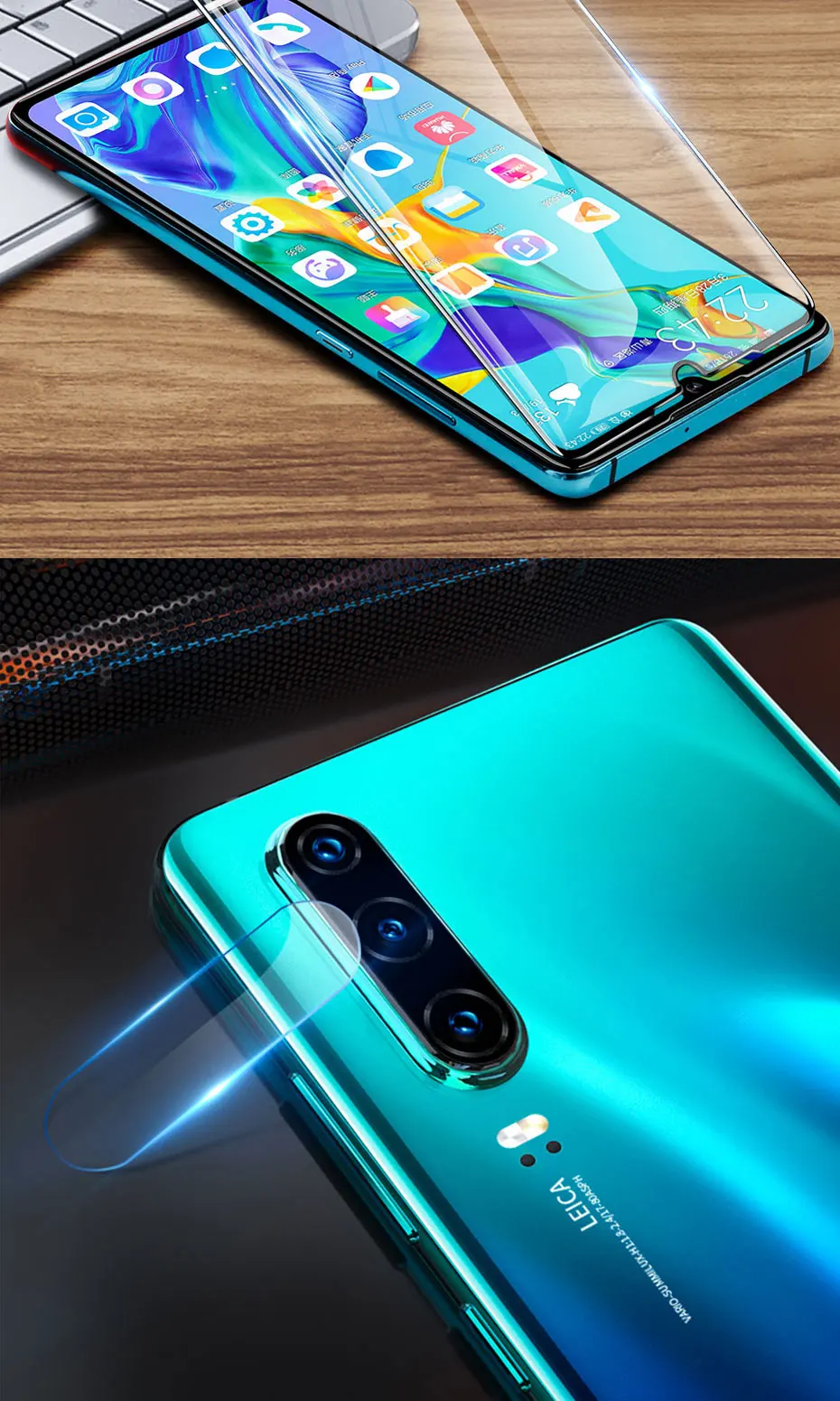 2 в 1 Защитное стекло для huawei P30 P20 Lite защита для экрана камеры закаленное стекло для huawei P 20 Lite Pro P умная пленка для объектива