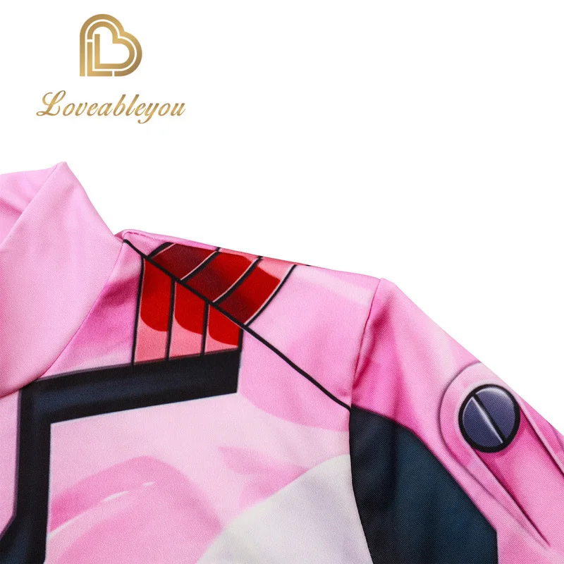 

High Quality Cosplay OW DVA Costume Suit Zentai Bodysuit Woman Full Body Halloween Party Jumpsuit C13301 B142-034