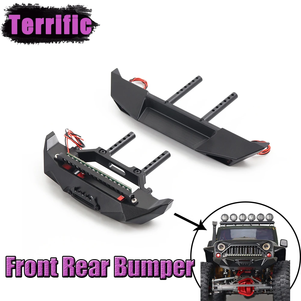 Металлический передний и задний бампер светодиодный светильник кой для 1/10 RC Crawler