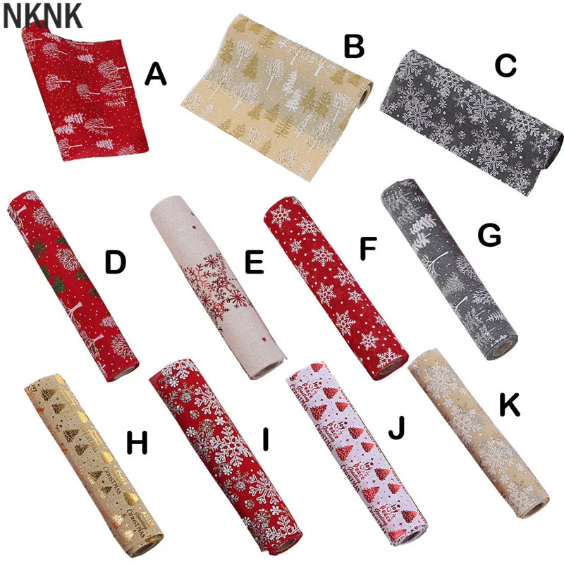 Рождественский коврик с красной дорожкой скатерть снежинка снеговик длинная 270