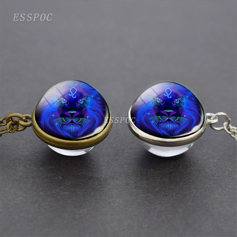 New Style 12 Constellation Necklace Fashion Zodiac Signs Glass Ball Sphere Pendant Chain | Украшения и аксессуары