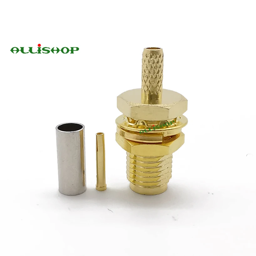 2 шт. SMA гнездо Гайка ОБЖИМНАЯ головка для кабеля RG316 RG174 RG178 RF коаксиальный разъем
