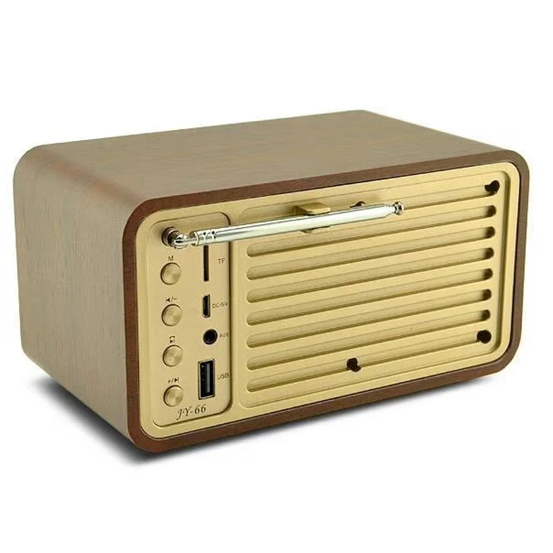 Ретро Блютуз спикер Woodgrain Bluetooth карта радио с антенной плеер o|Портативные