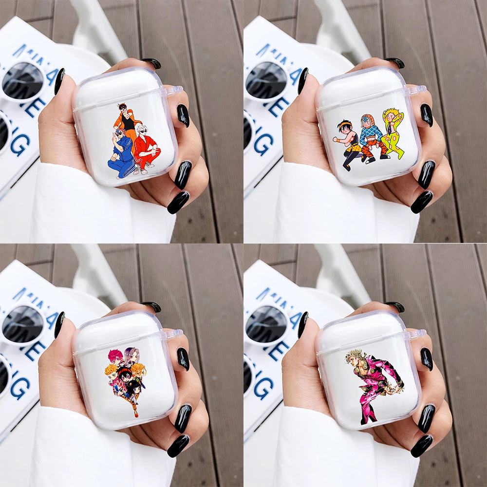 

JOJO 39 s Bizarre Adventure Japanese Anime Soft Case For AirPods 2 1 funda Silicone Wireless Bluetooth Earphone Box Matte Cover