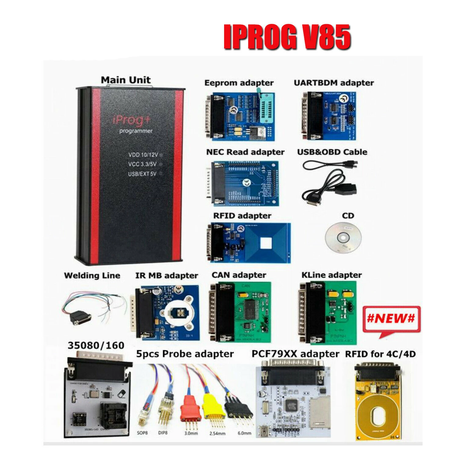 V85 Iprog + Pro поддержка IMMO коррекция мильного возраста сброс подушки безопасности до