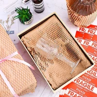 50m honeycomb kraft paper parcel wrapping gift recyclable honeycomb paper pack material cosmetics porcelain packaging prefume