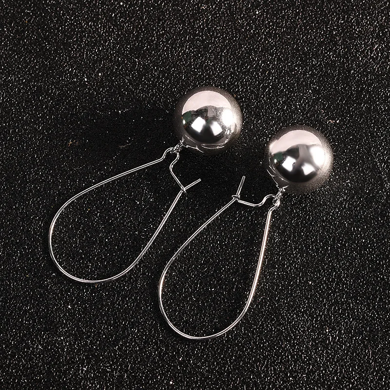 Женские глянцевые серебряные серьги-шарики Uglyless Forever Chic простые модные