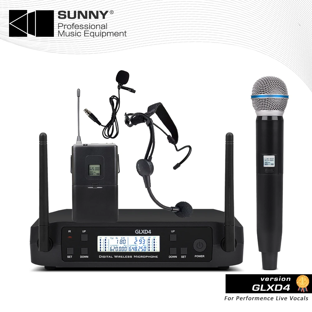 Беспроводная микрофонная система SHURE glxd4 SM58 ручной двухканальный микрофон для