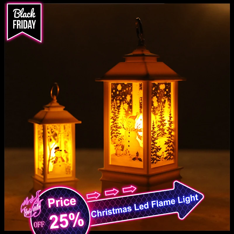 Светильник с рождественским пламенем светодиодный светильник изображением