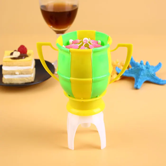 День Рождения Декор футбольный трофей подарок музыкальная свеча автоматический