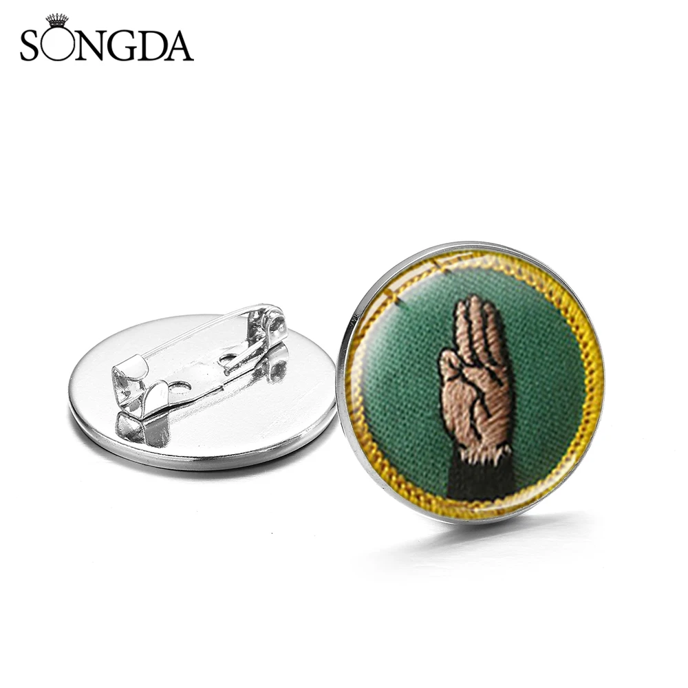 Новейшая модная брошь для девочек-разведчиков булавки винтажные языки