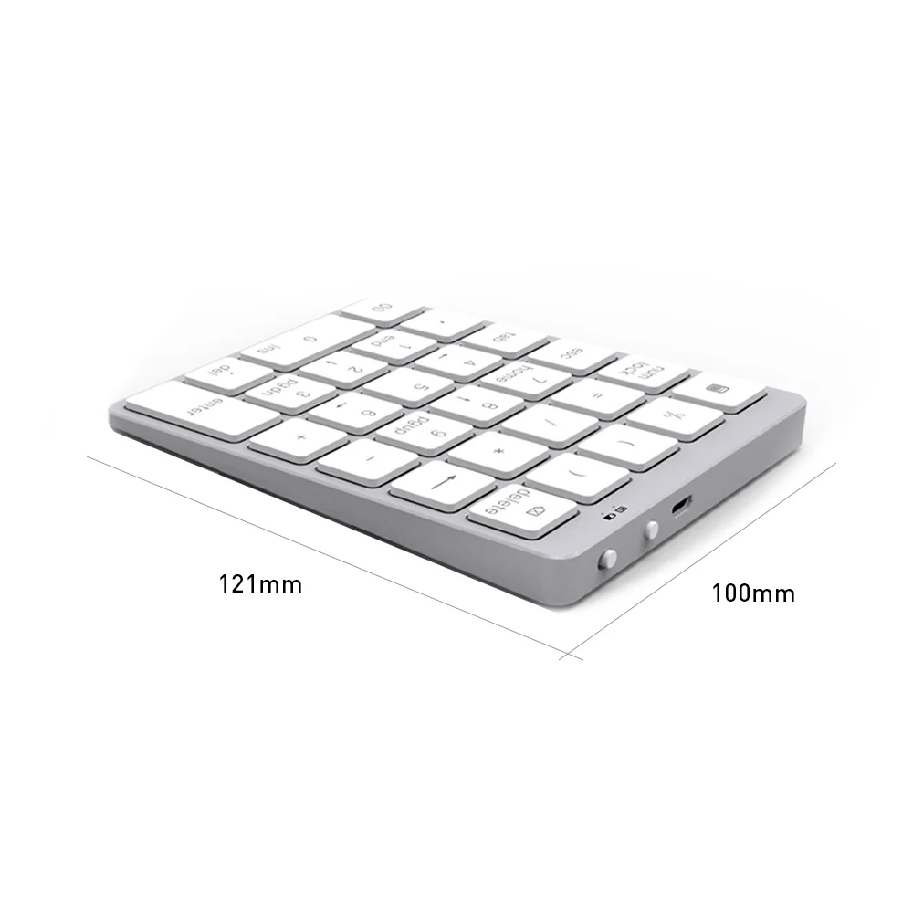 

N960 Bluetooth Numeric Keypad Aluminum Alloy Wireless 28 Keys Utral Slim Accounting Number Keyboard For Laptop Desktop
