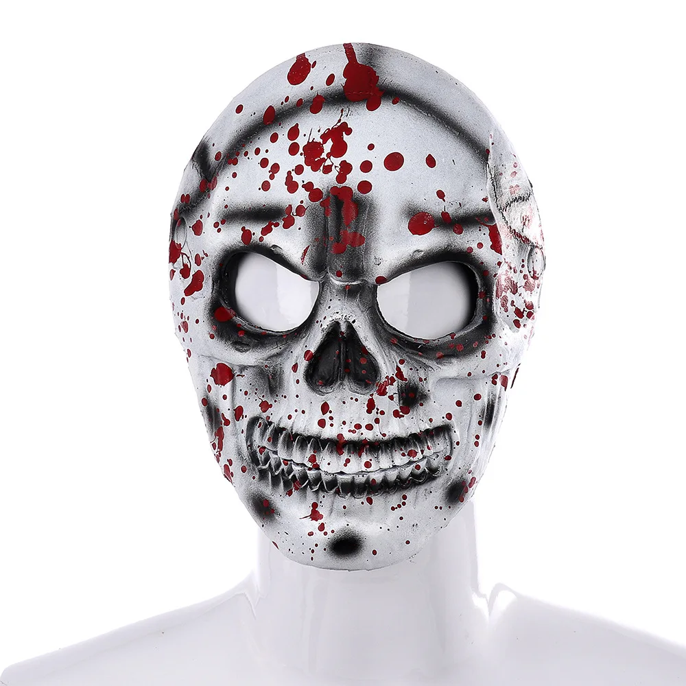 Хэллоуин террор Masker Реалистичные ПУ Вечерние Маски шутка Кровавый Череп Маска вечеринка Хэллоуин карнавал маска ужаса страшные маски Mascaras - Цвет: white