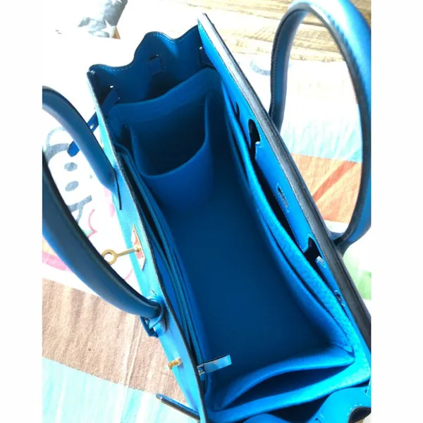 side-zip blue BK30 Подходит для H Bir kins 25 30 35 сумка-Органайзер для макияжа сумка-Органайзер для путешествий внутренняя портативная косметичка оригинальные сумки для организации - Цвет: side-zip blue BK30