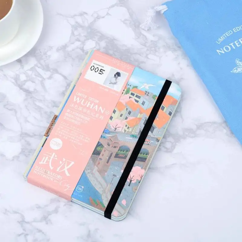 Блокнот в твердой обложке для путешествий с завязками милый свежий Ежедневник