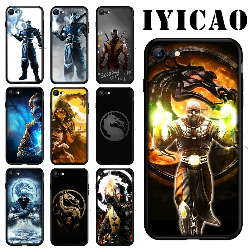 IYICAO Scorpion In Mortal Soft Silicone Phone for iPhone X XS XR Max 6 6s 7 8 Plus 5 5s SE 10 11 pro max Cover |