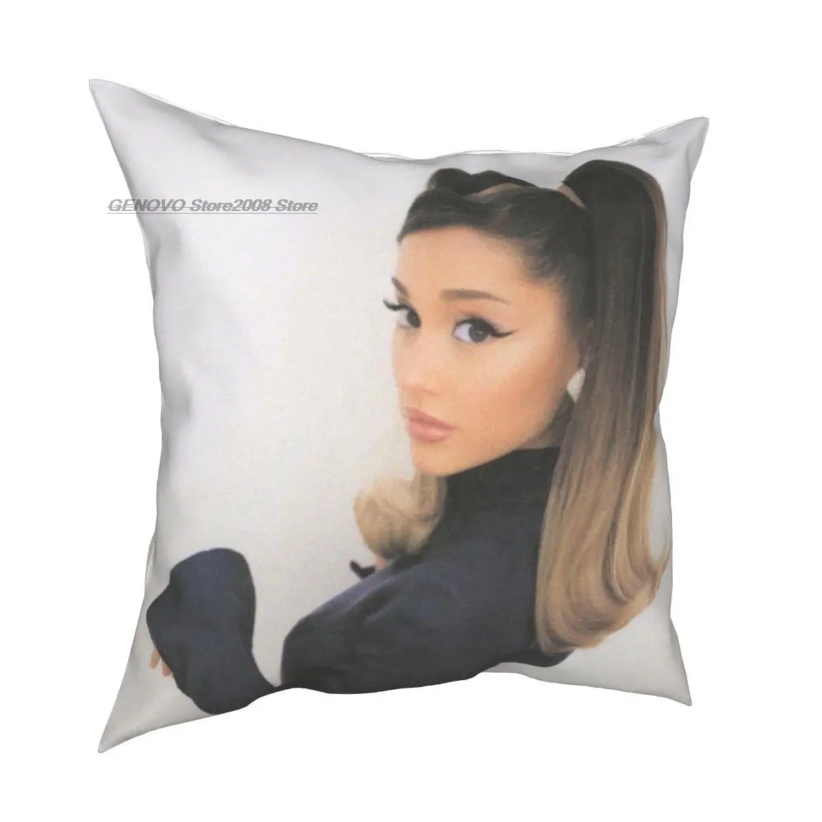 

Doppel pferdeschwanz Ariana Grande dekorative kissen abdeckung sexy schönheit 45cm leinen kissen wohn kultur