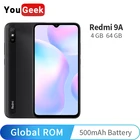 Сотовый телефон Xiaomi Redmi 9 A, 4 ГБ, 64 Гб ПЗУ, аккумулятор 5000 мАч, дисплей 6,53 дюйма, Восьмиядерный процессор MTK Helio G25, камера 13 МП, смартфон с глобальной прошивкой