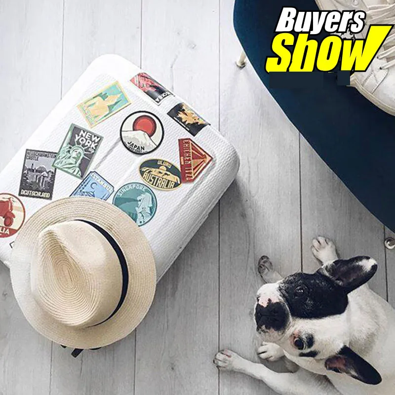 Дорожные наклейки в стиле ретро 23 стран большой размер кувшин для ноутбука