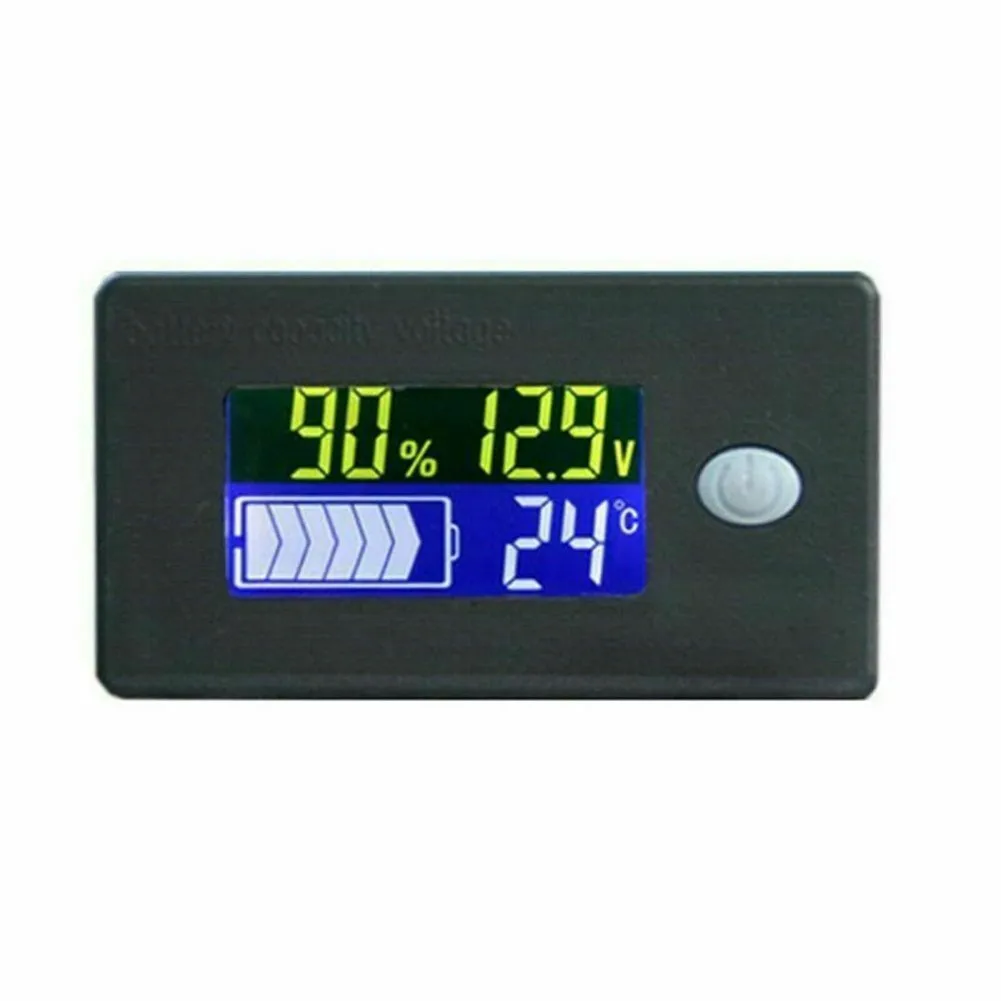 Battery Monitor LCD Digital 12V Battery Capacity Status Display Indicator Monitor Meter Auto Power Off Car Ship Battery Monitor