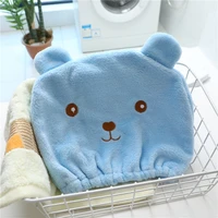 1 pcs lovely bear hair drying cap towel microfiber quickly dry hair shower hat wrapped towels bathing cap bathroom accessories