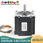 Бесплатная Доставка 5 шт. 23HS5628 Nema 23 шагового двигателя 57 двигатель NEMA23 шаговый двигатель 2.8A 126N.CM 4-свинец для 3D аксессуары для принтера
