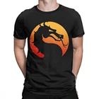 Футболка мужская с логотипом Mortal Kombat, хлопковая тенниска с популярными файтингами, новинка, одежда с короткими рукавами, подарок