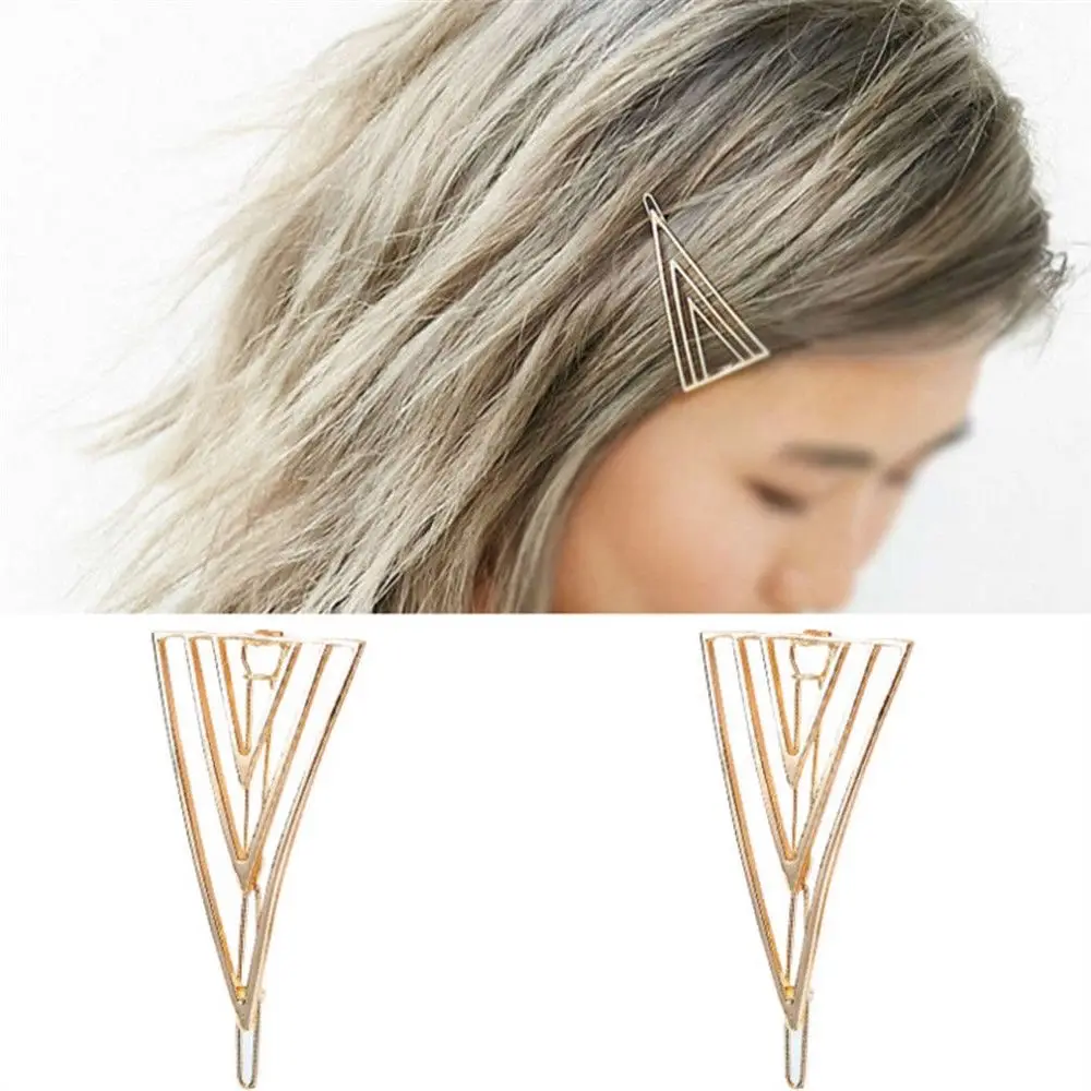 Винтажная заколка для волос геометрической формы модная женская треугольная