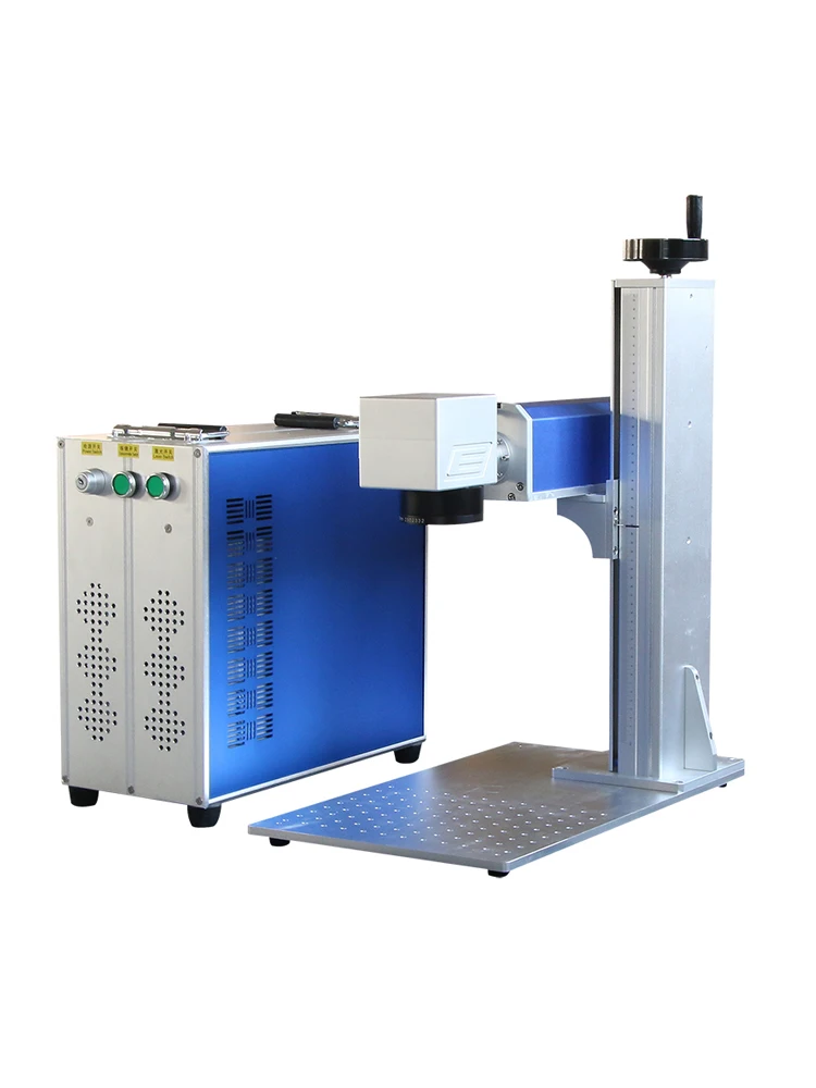 

50W fiber laser metal marking machine with rotary aixs attachment for rings cups gold Silver stainless steel