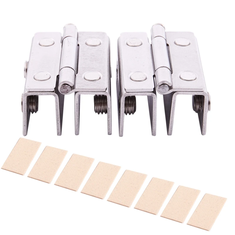 2x душевая стеклянная дверь регулируемая двойная Зажимная петля