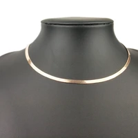 40cm stainless steel chain flat necklace gold waterproof filmy snake chain men gift jewelry length jewelry gift