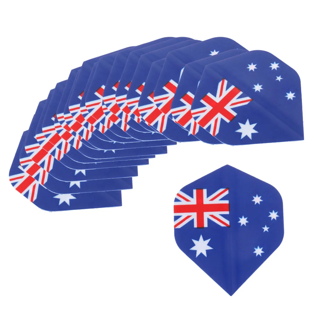 

20 Pcs Extra Strong Flights Standard Shape National Flag Pattern Design