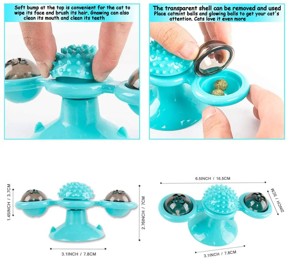 Игрушка для кошек ветряная мельница обучение Вращающийся Массажер аксессуары