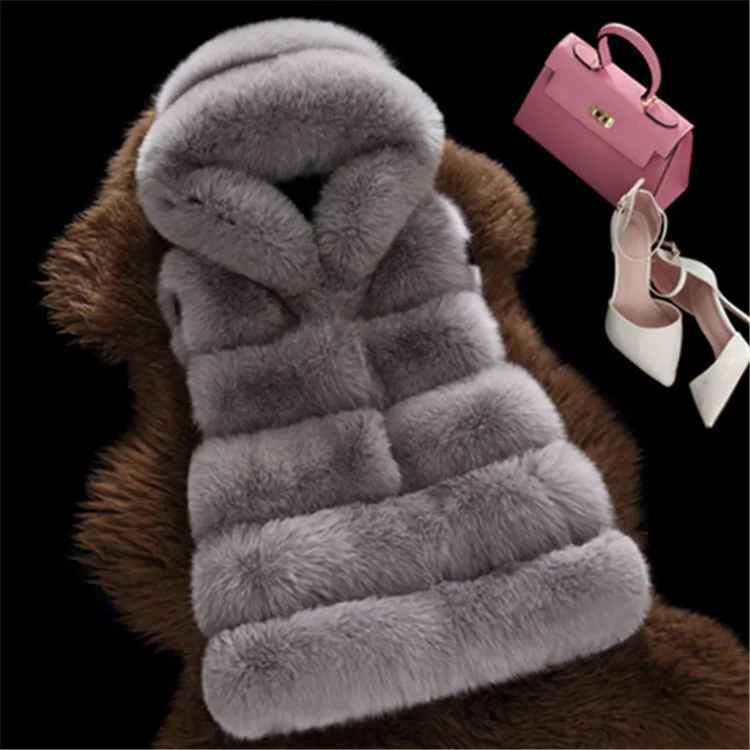 Женская Шуба из искусственного меха Leiouna зимнее пальто женская повседневная шуба