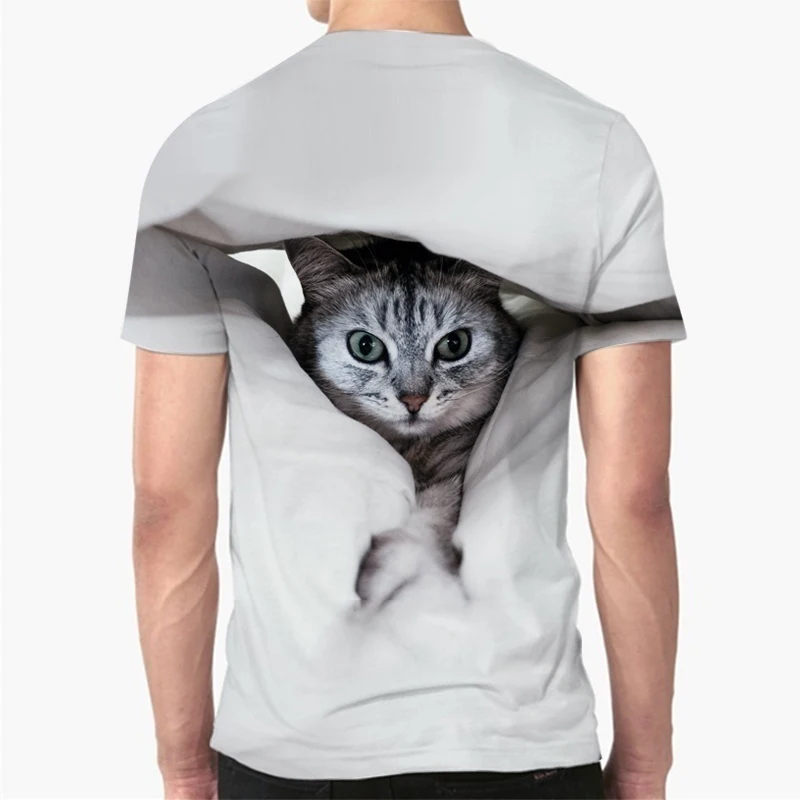 

Summer 2021 KEAI Cat 3D-printed fashion T-shirt for men and women, soft and casual.