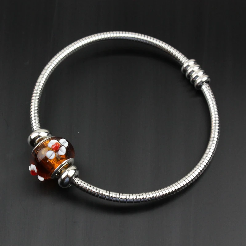 Пружинное кольцо из стальной проволоки серии Pan деформируемые стеклянные бусины