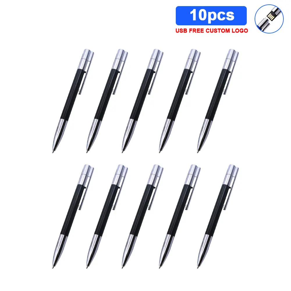 

10pcs/lot USB flash drive 128GB 64GB 32GB pendriver USB memory stick 16/8/4GB Ballpoint pen usb key flash disk For photography
