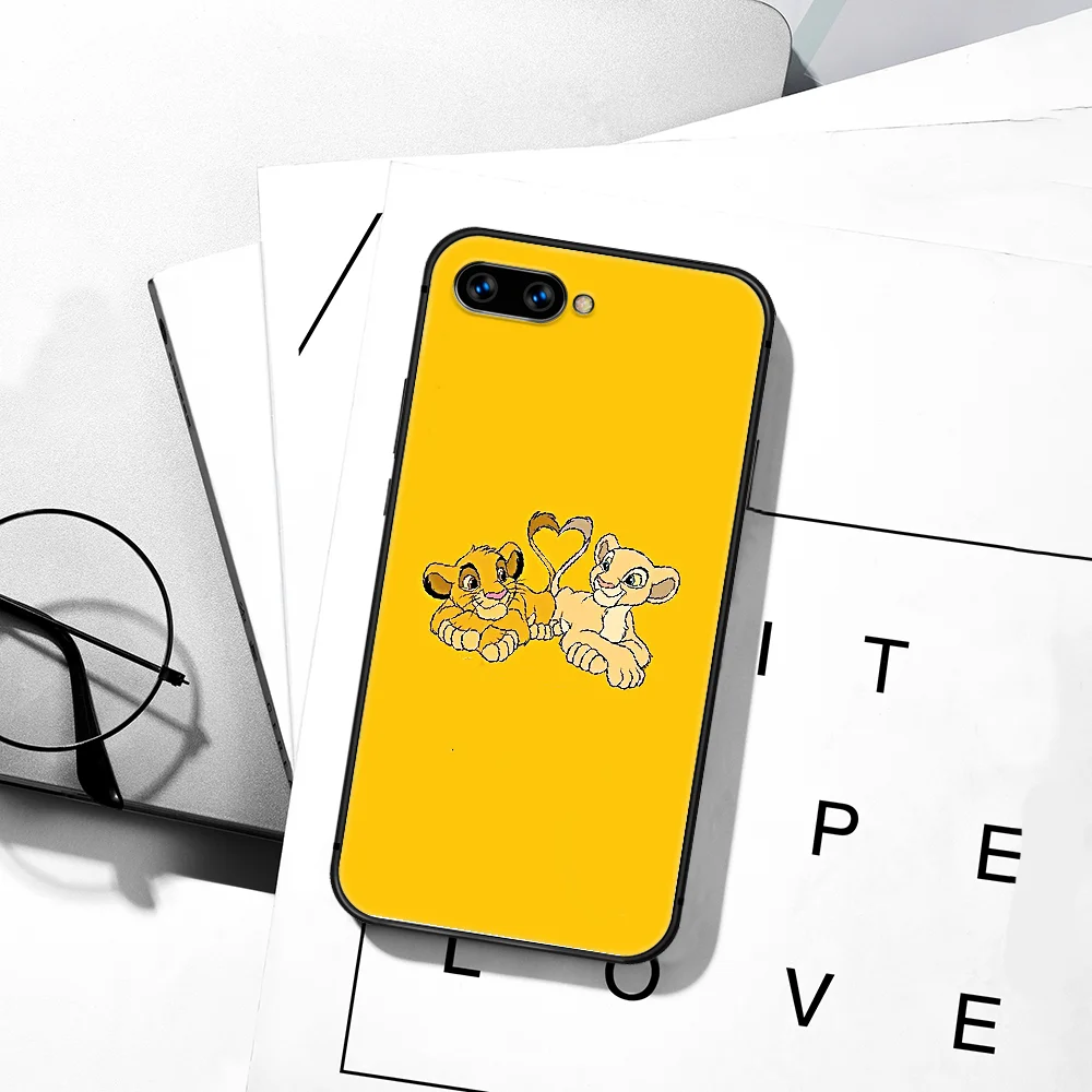 

Cartoon Lion King Simba Phone Case For HUAWEI Honor 6A 7A 8 8A 8S 8x 9 9x 9A 9C 10 10i 20 Lite Pro black Back Tpu Bumper Trend