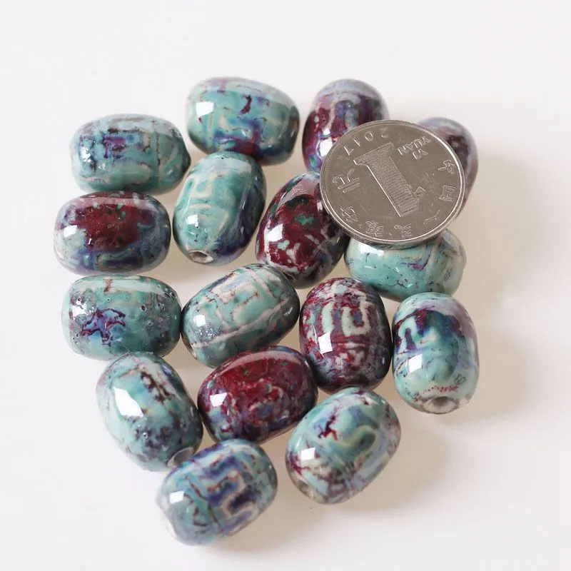 Овальные керамические бусины (10 шт./лот) 20x15 мм фарфоровые россыпью сделай сам