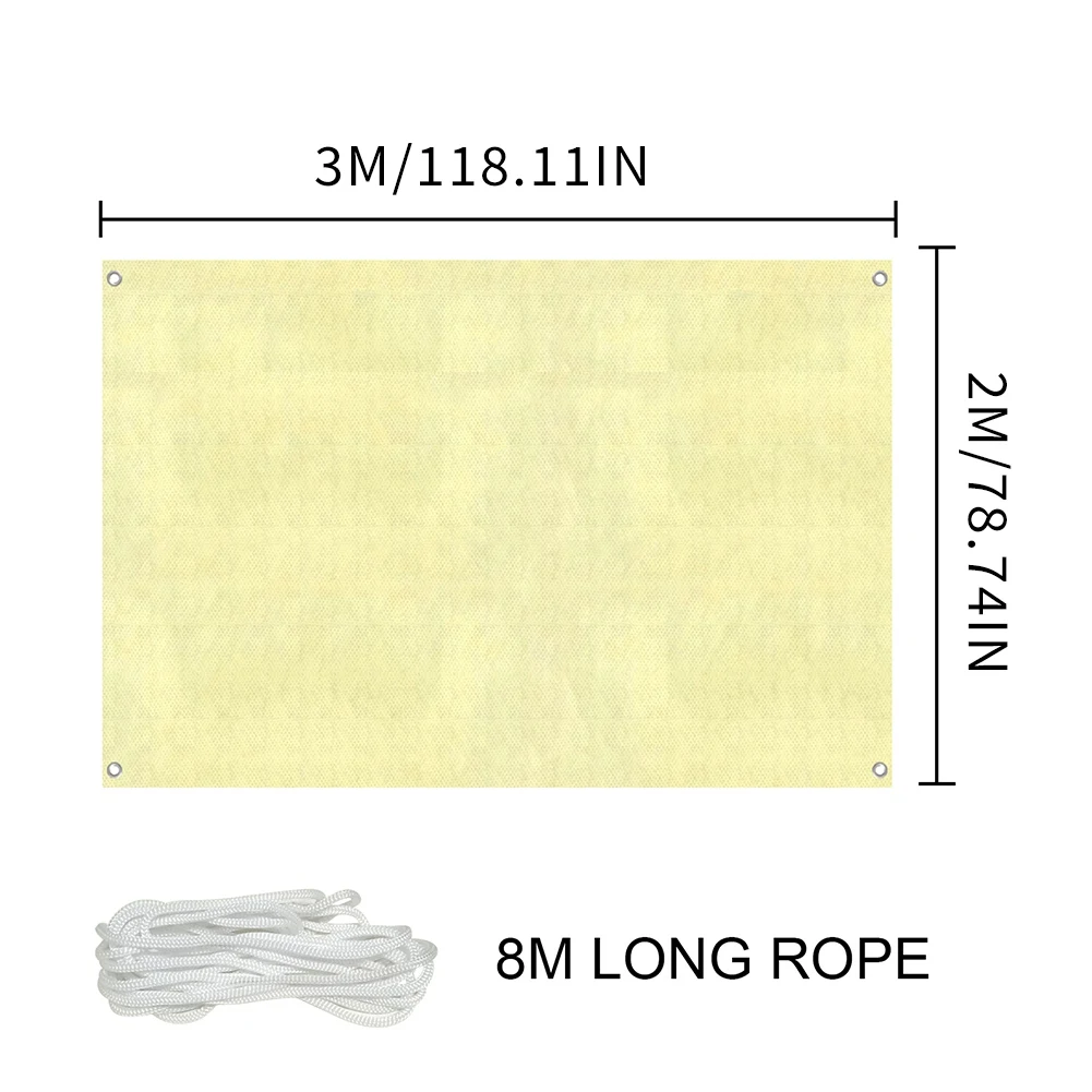 Outdoor Indoor Sun Shade Sail Canopy Mesh Beige Triangle UV Blockage Awning Fabric Cover Cloth | Дом и сад