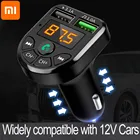 FM-трансмиттер в автомобиль Xiaomi, Bluetooth 5,0, MP3 модулятор, беспроводной аудиоприемник, быстрая зарядка с двумя USB-портами, а