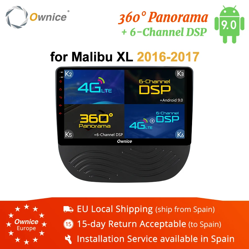 Ownice K3 K5 K6 2 DIN Android 9 0 8 Core 360 Panorama DSP 4G LTE автомобильный DVD радиоприемник для Chevrolet Malibu XL