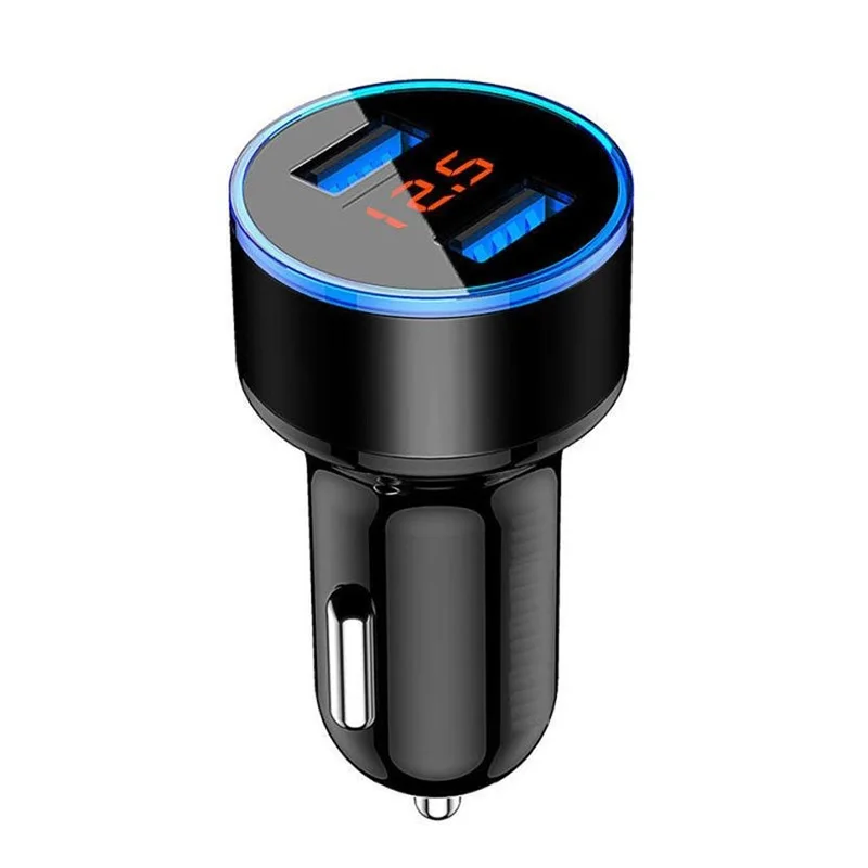 Автомобильное зарядное устройство 3 1 А 5 В двойной USB светодиодный дисплей для