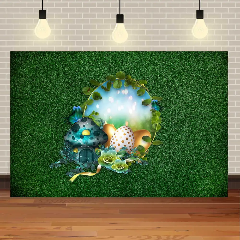 

NeoBack счастливая Пасха весенний Банни цветные яйца цветок садовый гриб газон Вечеринка баннер фото фон фотография фон