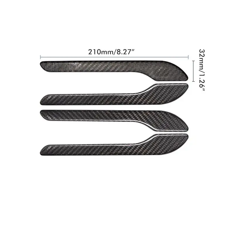 

ABS Carbon Fiber Car Door Handle Decoration Sticker Car Accessories Scratch Resistant Cover Trim Compatible For Tesla Model 3