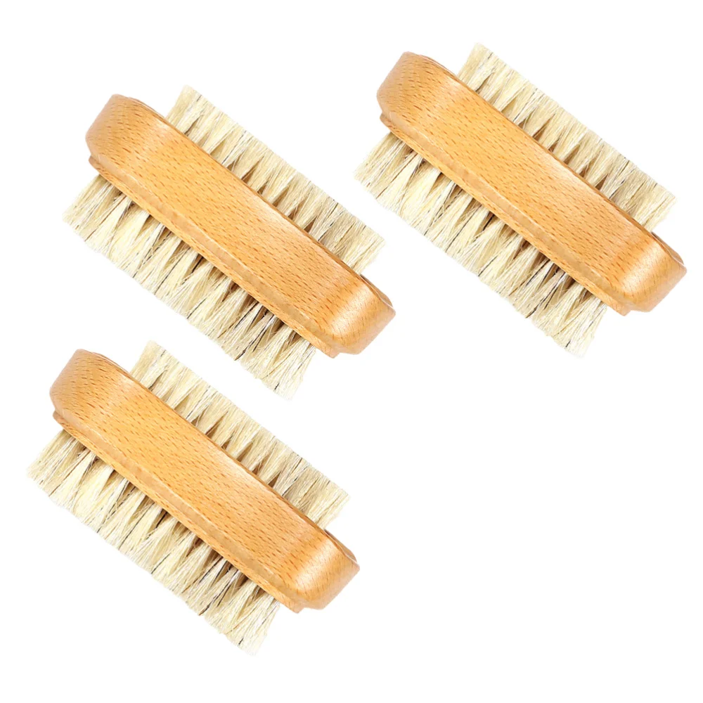 

3Pcs Wooden Nail Brush Nail Hand Scrubbing Fingernail Cleaning Brush Cleaner
