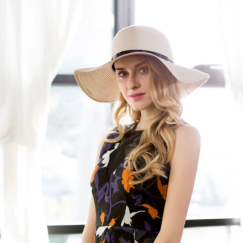 

X081 New Fashion Sun Hat Women's Sunscreen Cap Adult Ultraviolet Sunshade Hat Versatile Women's Straw Hat