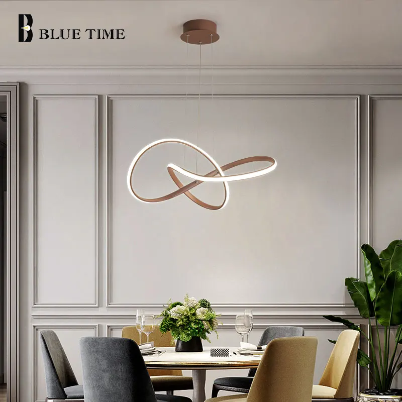 

Coffee Frame Modern Led Pendant Light For Living Room Dining Room Bedroom Indoor Luminaires Led Pendant Lamp Lighting Fixture